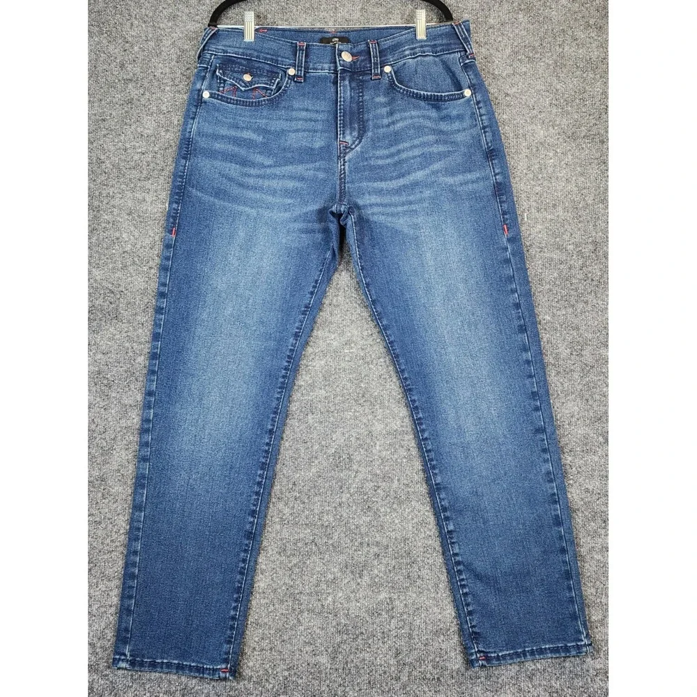 True Religion‎ Geno Big T Flap Slim Men's Y2K Streetwear Jeans 34x30 NWT